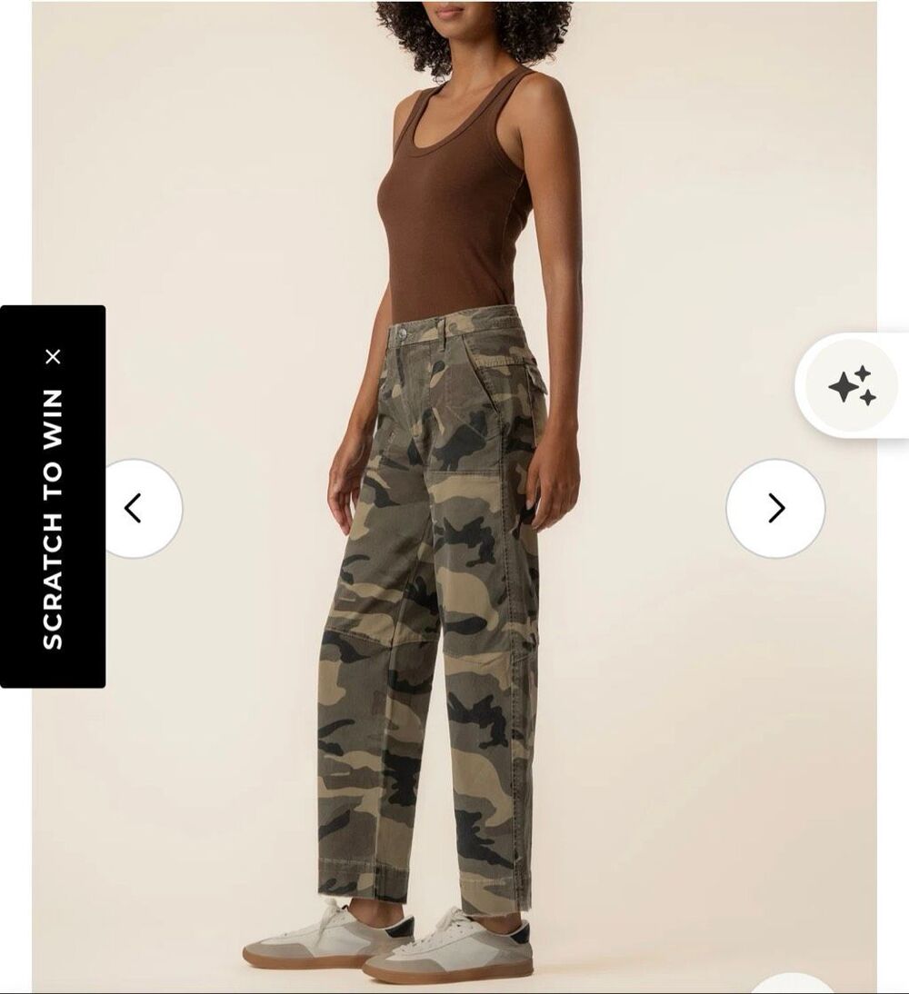 Kut from the Kloth Camo Gwen Relaxed Trouser - Picture 3 of 7